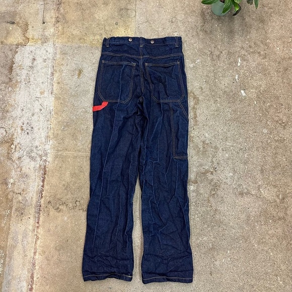 Vintage 1980s King Strap Carpenter Darkwash Jeans Size 30 - Picture 2 of 6